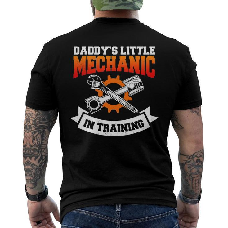 Daddys Little Mechanic In Training Automotive Technician Men's Back Print T-shirt