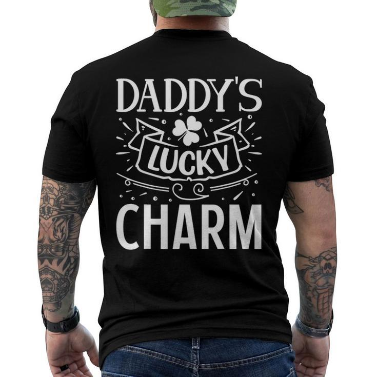 Daddys Lucky Charm St Patricks Day With Lucky Shamrock Men's Back Print T-shirt