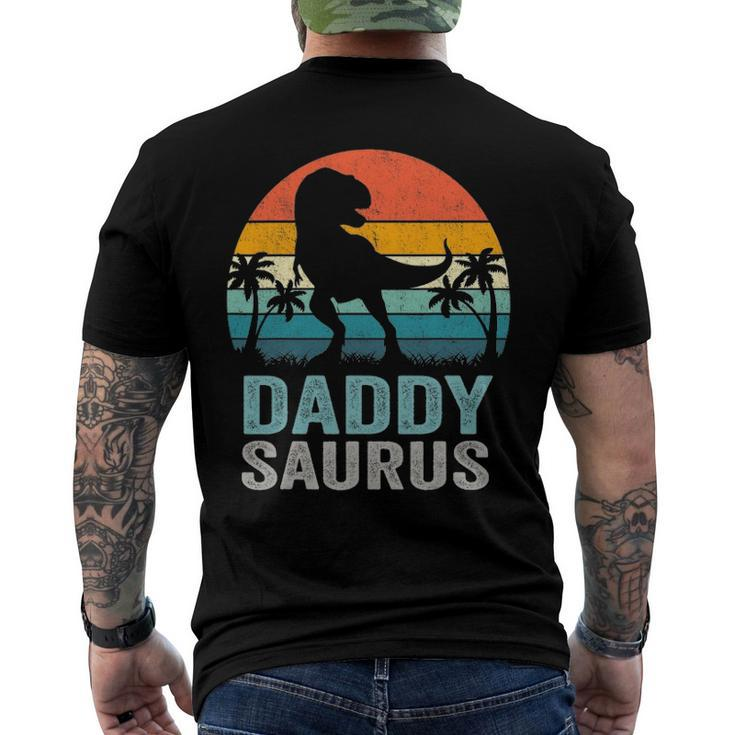 Daddysaurus Fathers Day Rex Daddy Saurus Men Men's Back Print T-shirt