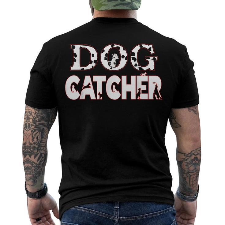 Dalmation Costume Adult Dog Catcher Halloween Costume Men's T-shirt Back Print