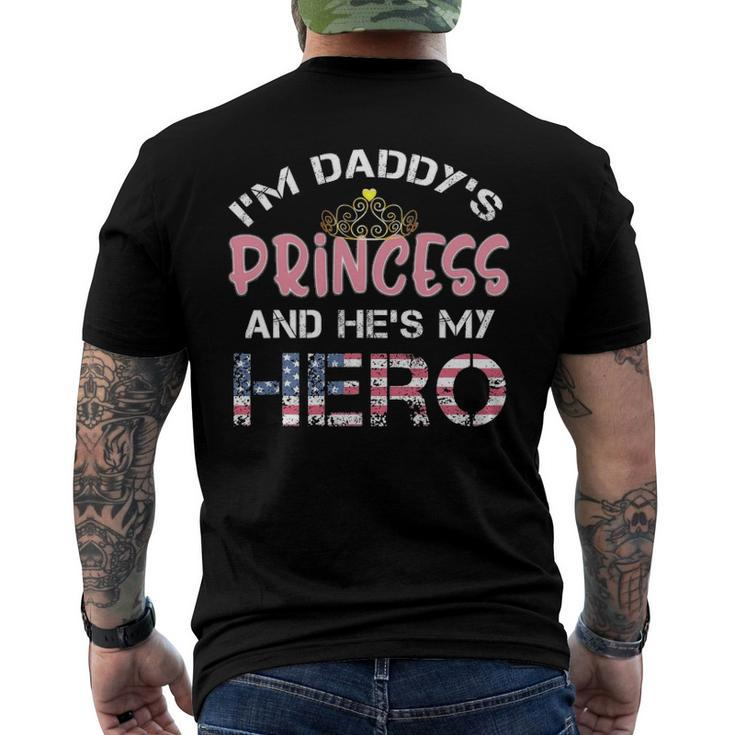 Daughter Of Soldier Military Family Tee Hes My Hero Men's Back Print T-shirt