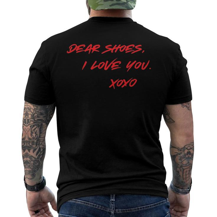 Dear Shoes I Love You Xoxo Men's Back Print T-shirt