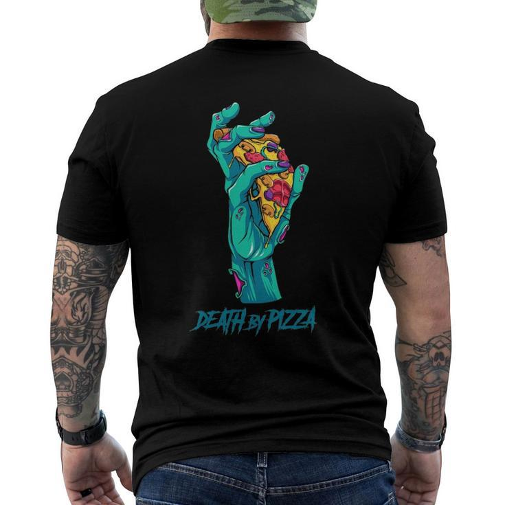 Death By Pizza - Pizza Lover Halloween Costume Men's Back Print T-shirt