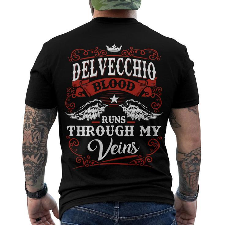 Delvecchio Name Shirt Delvecchio Family Name Men's Crewneck Short Sleeve Back Print T-shirt