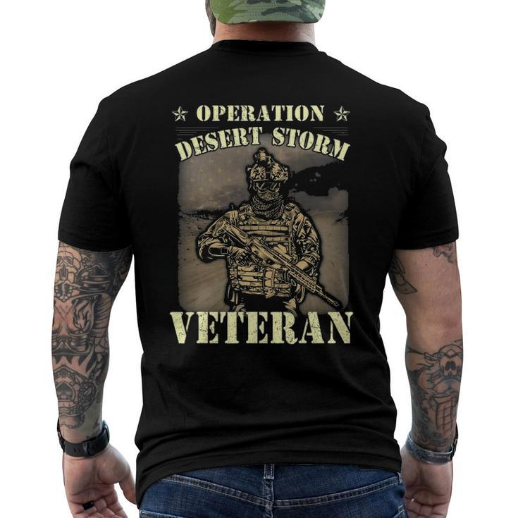 Desert Storm Veteran Pride - Us Army Veteran Flag Men's Back Print T-shirt