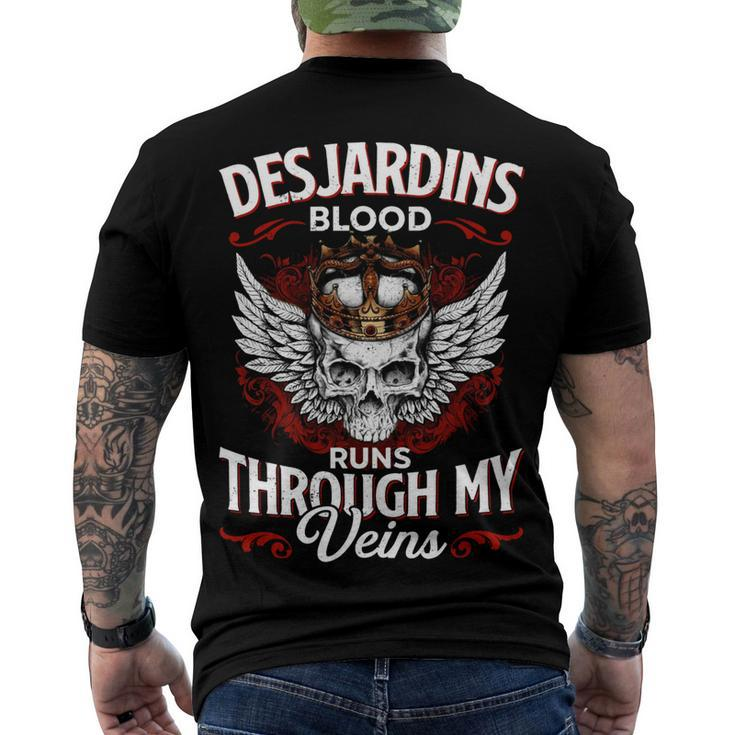 Desjardins Blood Runs Through My Veins Name V2 Men's Crewneck Short Sleeve Back Print T-shirt