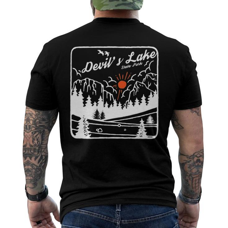 Devils Lake State Park Wisconsin Modern Cool Wi Men's Back Print T-shirt