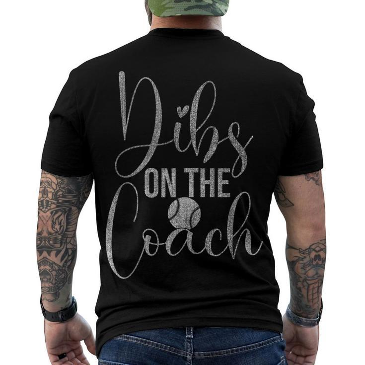 Dibs On The Baseball Coach Baseball Coach Men's Back Print T-shirt