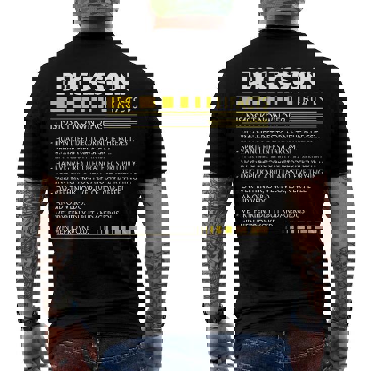 Dickson Name Dickson Facts V2 Men's T-Shirt Back Print