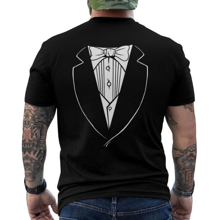 Mens Dinner Jacket Suit Classic Outfit Party Halloween Men's Back Print T-shirt