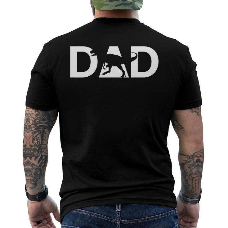 Dino Theme Fathers Day Tee Daddysaurus Dinosaur Dad Men's Back Print T-shirt