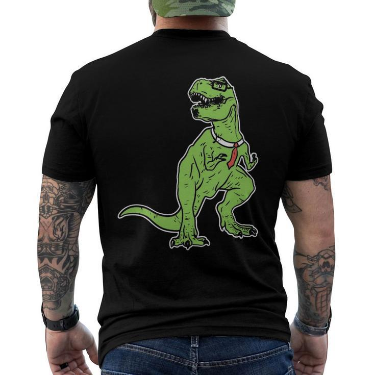 Dinosaur Tyrannosaurus Nerd Geekrex Tie Men's Back Print T-shirt