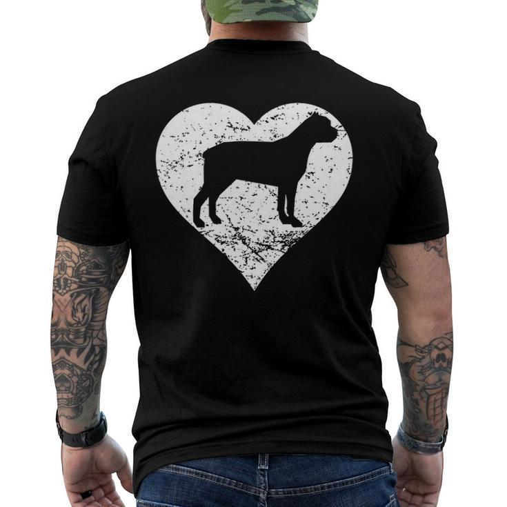 Distressed Cane Corso Heart Dog Owner Graphic Men's Back Print T-shirt