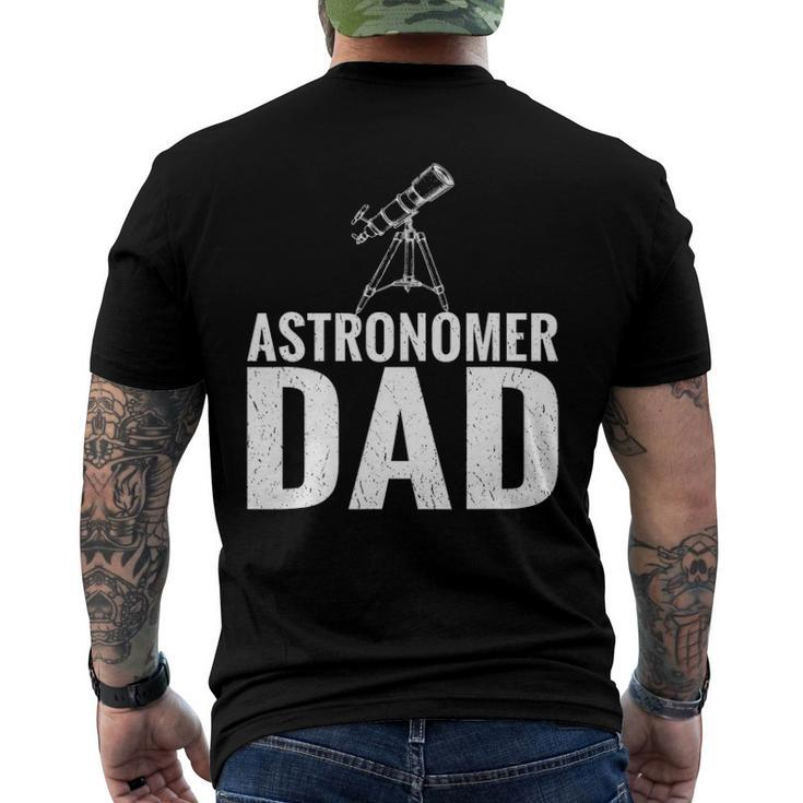 Distressed Retro Vintage Telescope Star Astronomy Men's Back Print T-shirt