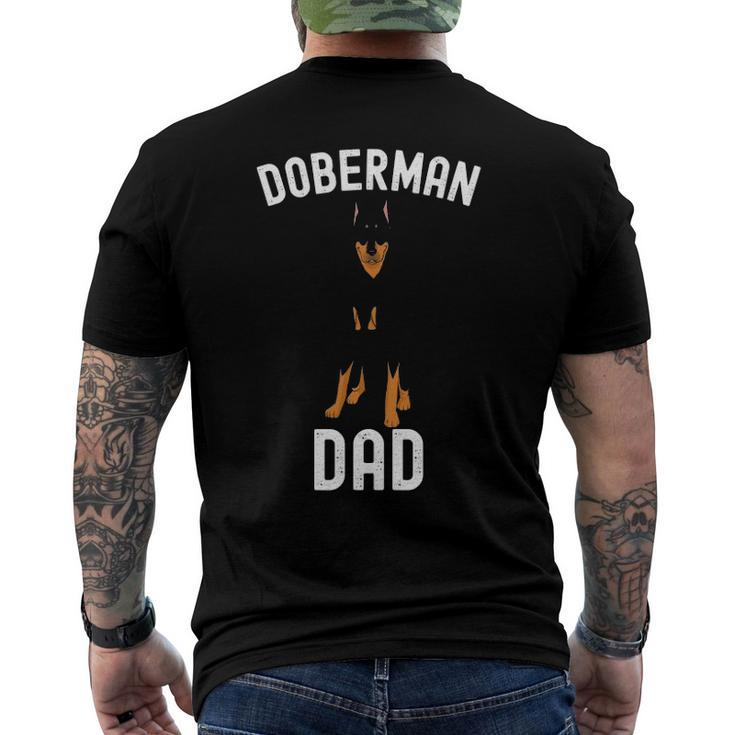 Mens Doberman Dad Fathers Day Men Doberman Lover Owner Dog Men's Back Print T-shirt