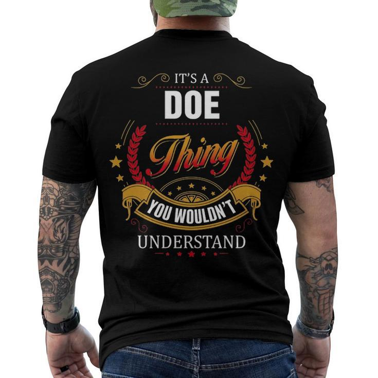 Doe Shirt Family Crest Doe T Shirt Doe Clothing Doe Tshirt Doe Tshirt For The Doe Men's T-Shirt Back Print