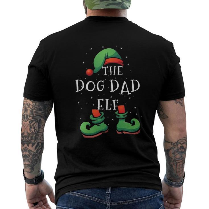 Dog Dad Elf - Matching Family Christmas Pajamas Men's Back Print T-shirt