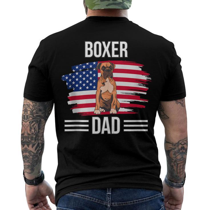 Dog Owner Us Flag 4Th Of July Fathers Day Boxer Dad Men's T-shirt Back Print