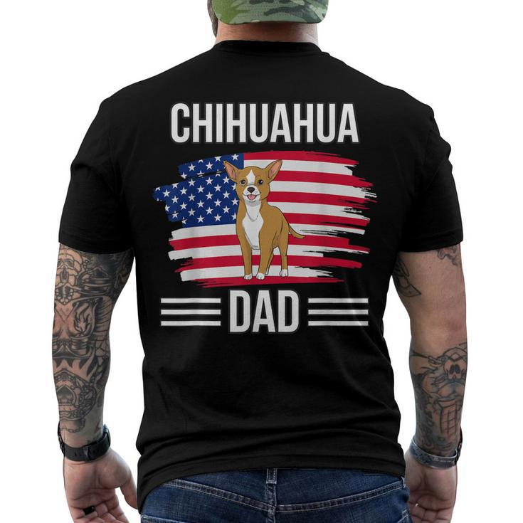 Dog Owner Us Flag 4Th Of July Fathers Day Chihuahua Dad Men's T-shirt Back Print