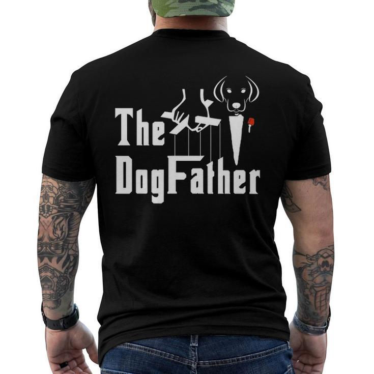 Mens The Dogfather Golden Retriever Men's Back Print T-shirt