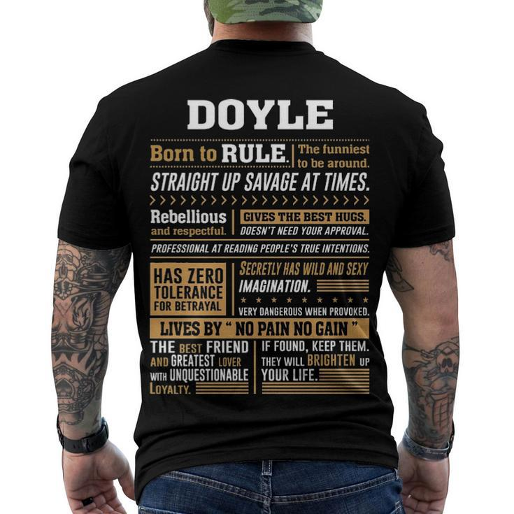 Doyle Name Doyle Born To Rule Men's T-Shirt Back Print