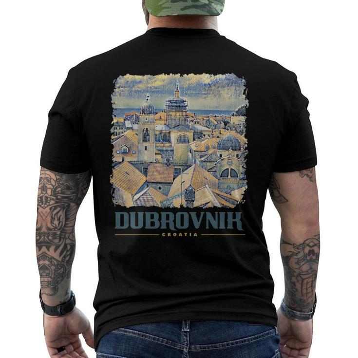 Dubrovnik Croatian Pride Croatia Dubrovnik City Men's Back Print T-shirt