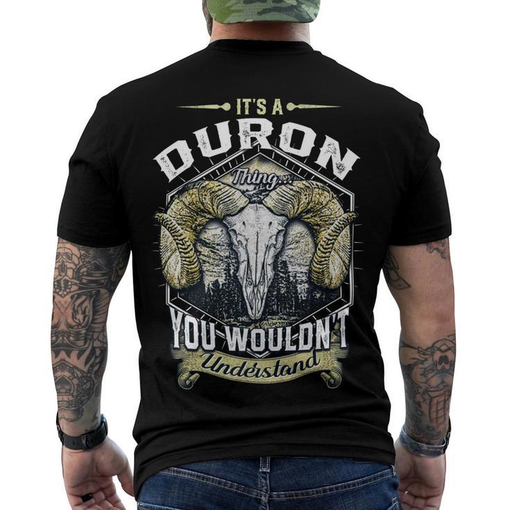Duron Name Shirt Duron Family Name V4 Men's Crewneck Short Sleeve Back Print T-shirt