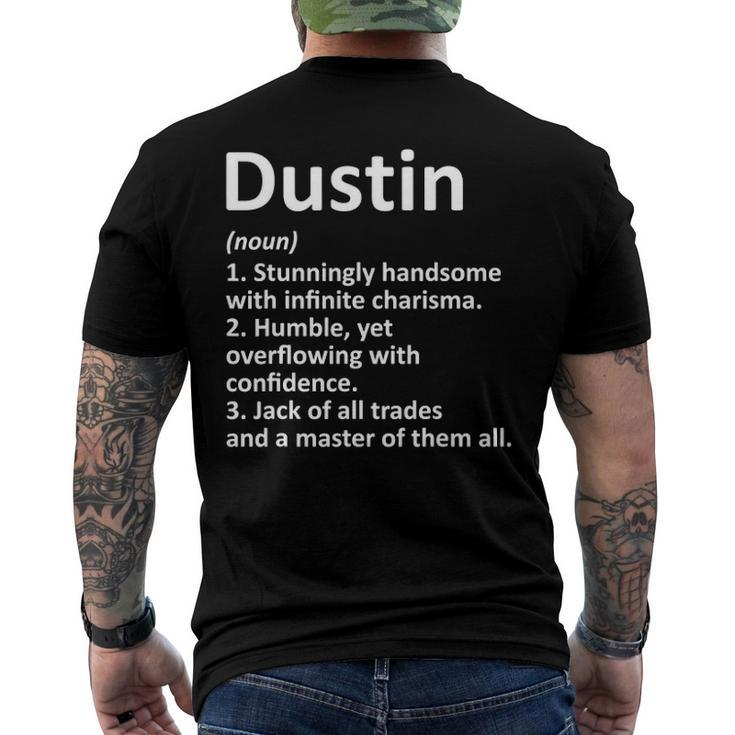 Dustin Definition Personalized Name Idea Men's Back Print T-shirt