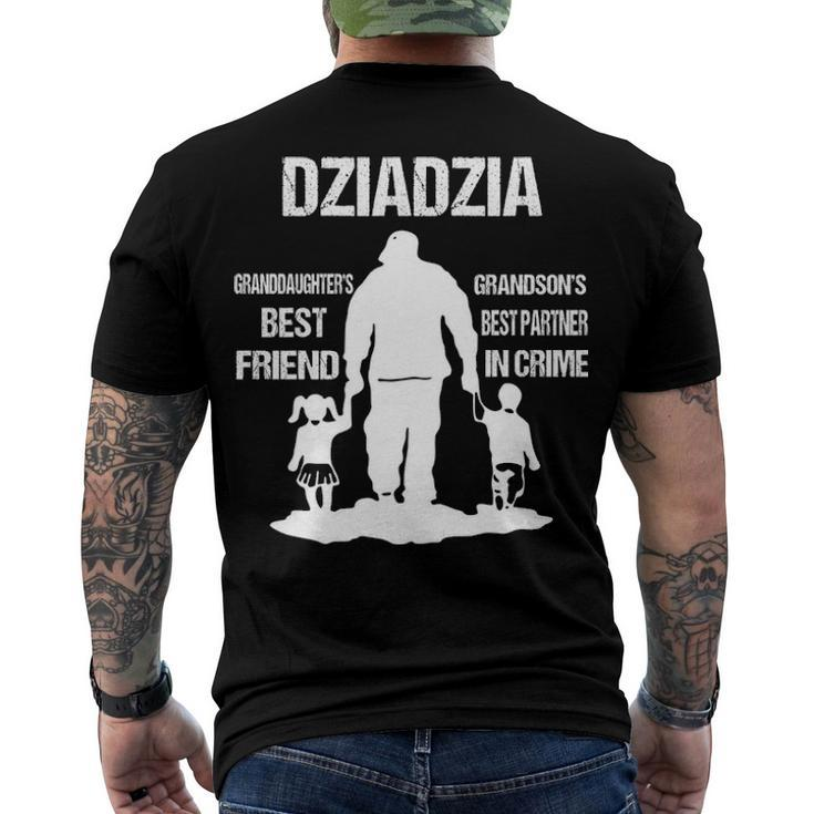 Dziadzia Grandpa Dziadzia Best Friend Best Partner In Crime Men's T-Shirt Back Print