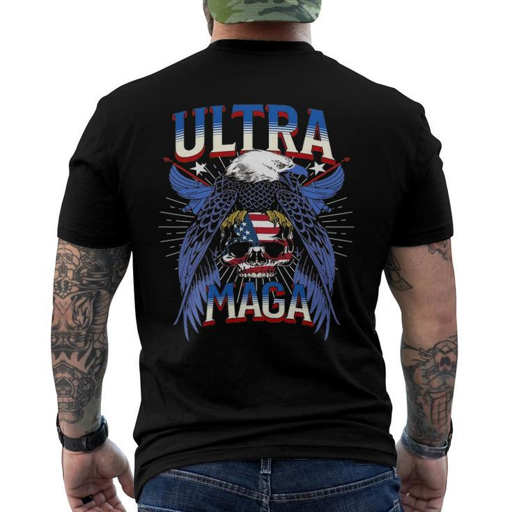 Eagle Holding Usa Flag Ultra Maga 2022 Great Maga King Men's Back Print T-shirt