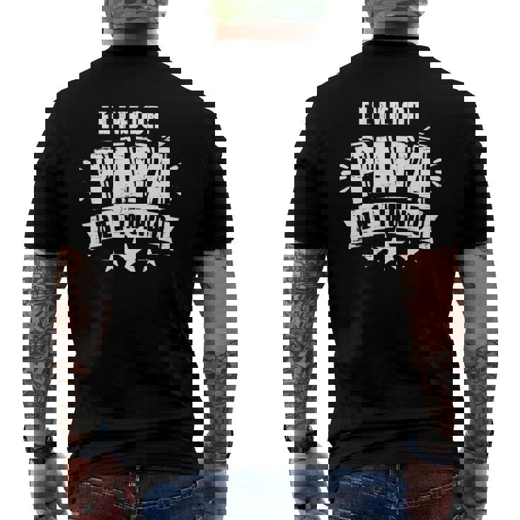 Mens El Mejor Papá Del Mundo Para Dia Del Padre Men's Back Print T-shirt