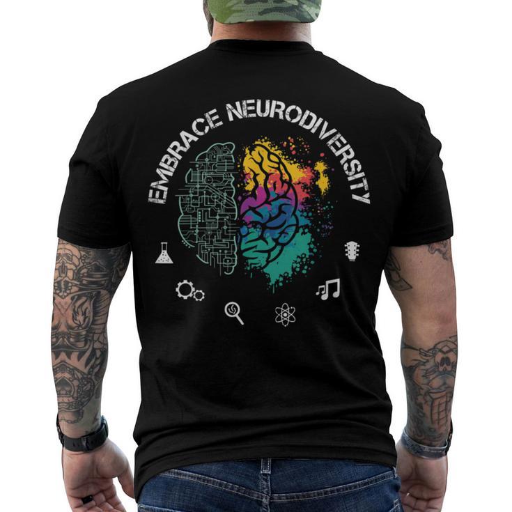 Embrace Neurodiversity Funny Men's Crewneck Short Sleeve Back Print T-shirt