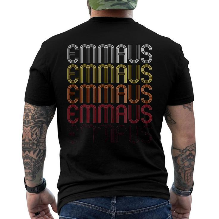 Emmaus Pa Vintage Style Pennsylvania Men's Back Print T-shirt