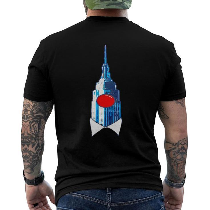 Empire State Building Clown State Of New York Men's Back Print T-shirt