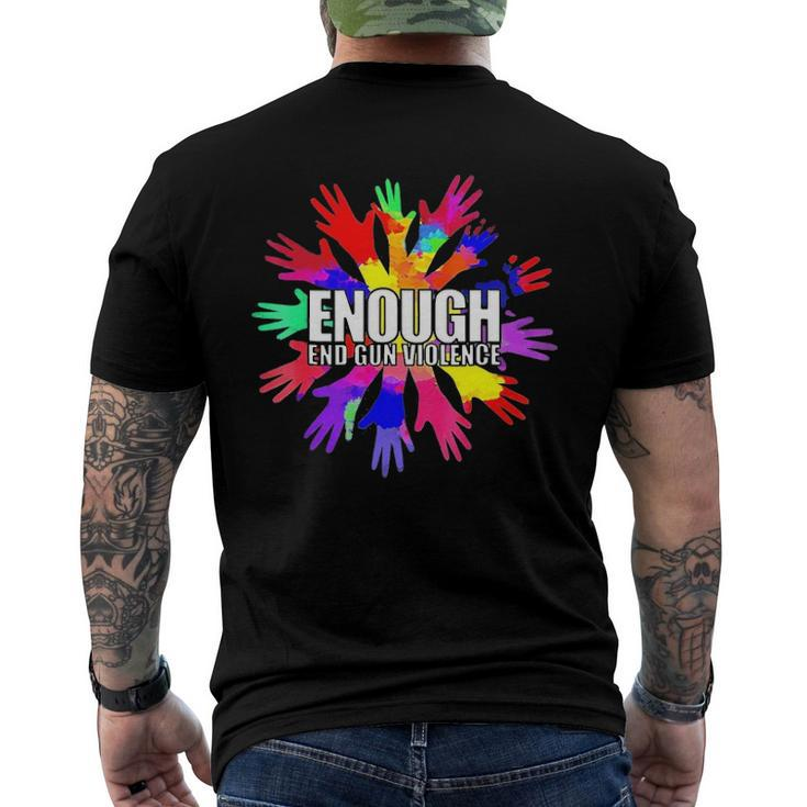 Enough End Gun Violence Wear Orange Day Anti Gun Men's Back Print T-shirt