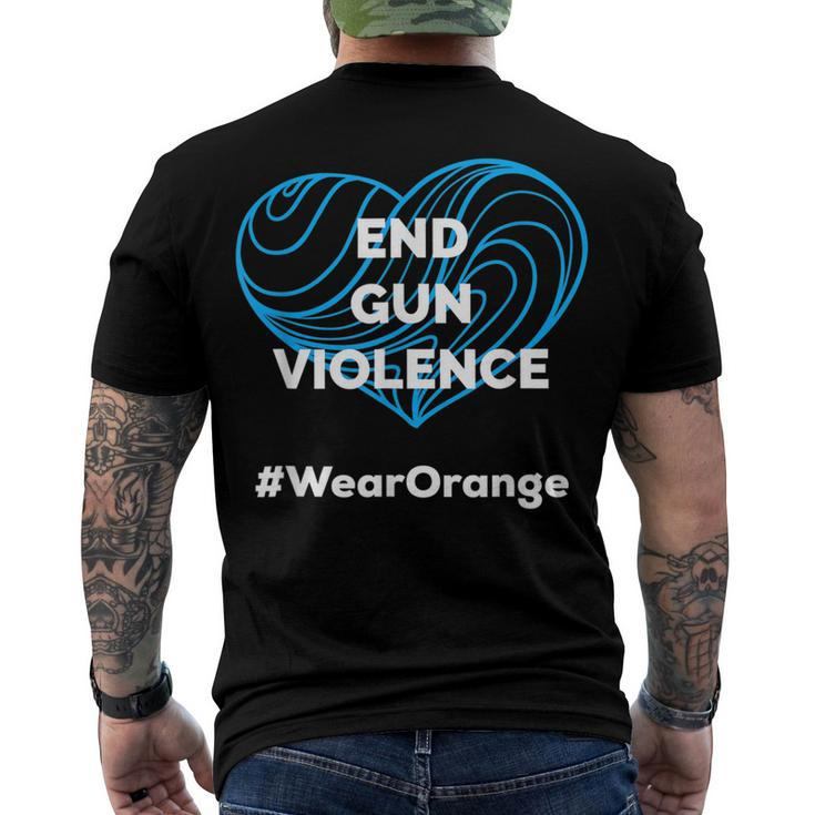 Enough End Gun Violence Wear Orange Men's Back Print T-shirt