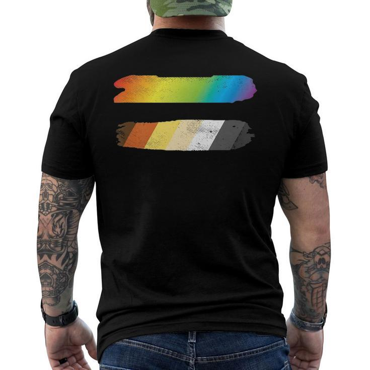 Mens Equal Sign Equality Lgbtq Gay Bear Flag Gay Pride Men Men's Back Print T-shirt