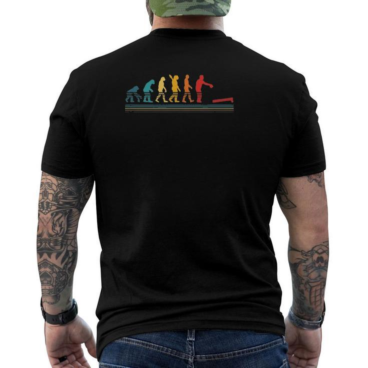 Evolution Of Cornhole In Retro Colors For Cornstars Men's Back Print T-shirt