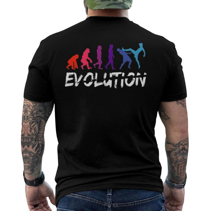 Evolution Krav Maga Fighting Sports Kicking Men's Back Print T-shirt
