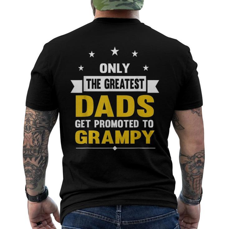 Family 365 The Greatest Dads Get Promoted To Grampy Grandpa Men's Back Print T-shirt