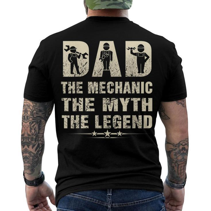 Family 365 Mechanic Dad Mechanics Fathers Day Birthday Men's T-shirt Back Print