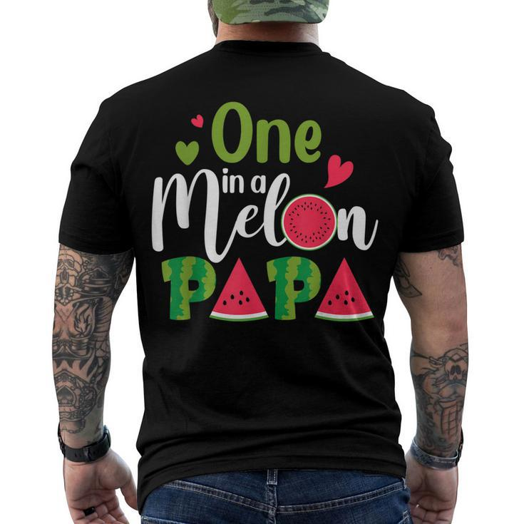 Family One In A Melon Papa Birthday Party Matching Family Men's T-shirt Back Print