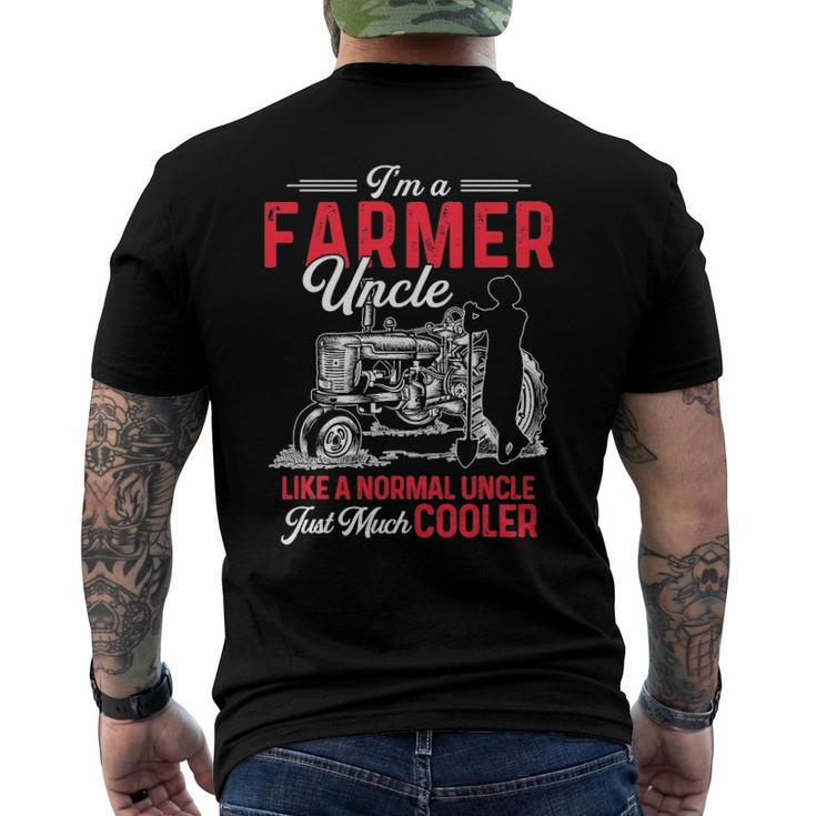 Farmer Men Tractor Lover Rancher Farmer Uncle Men's Back Print T-shirt