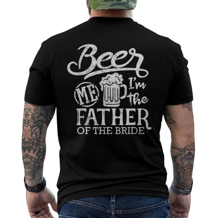 Father Of The Bride Wedding Party Proud Dad Daddy Men's Back Print T-shirt