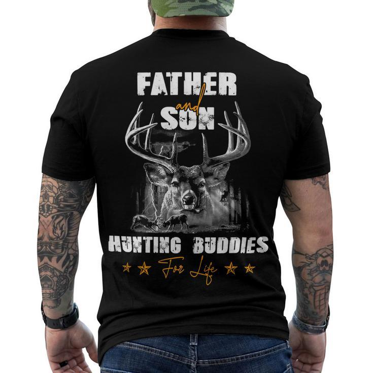 Father Grandpa And Son Hunting Buddies For Life S Day209 Family Dad Men's Crewneck Short Sleeve Back Print T-shirt