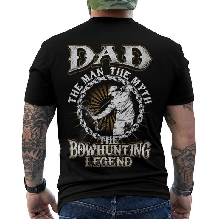 Father Grandpa Dadthe Bowhunting Legend S73 Family Dad Men's Crewneck Short Sleeve Back Print T-shirt