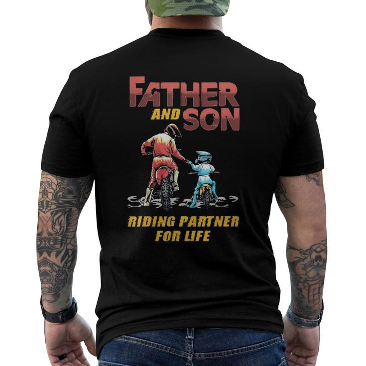 Father And Son Riding Partner For Life Men's Back Print T-shirt