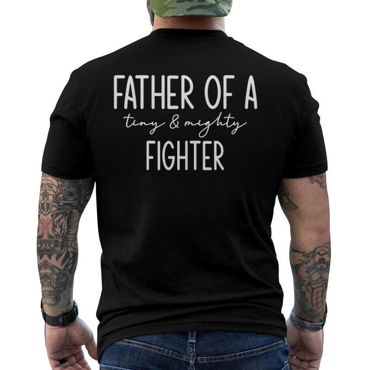 Father Of Tiny & Mighty Fighter Fathers Day Men's Back Print T-shirt