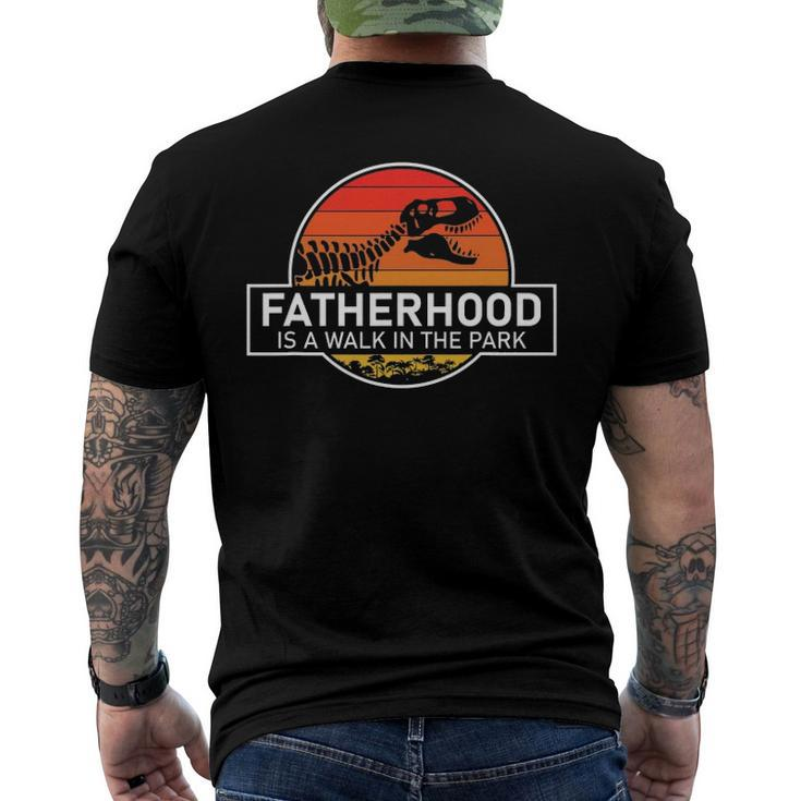 Fatherhood Is A Walk In The Park Men's Back Print T-shirt