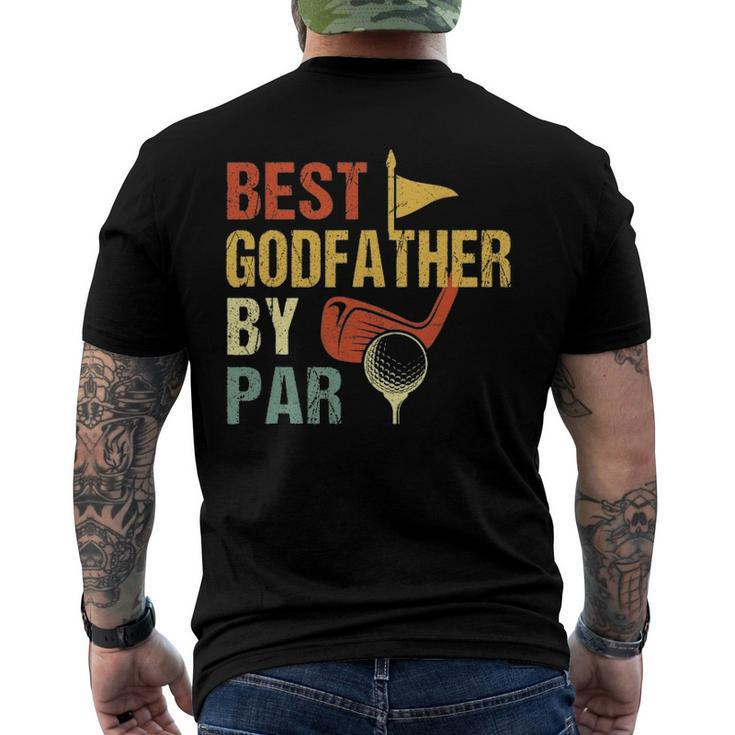 Fathers Day Best Godfather By Par Golf Men's Back Print T-shirt